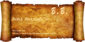 Bohl Bottyán névjegykártya
